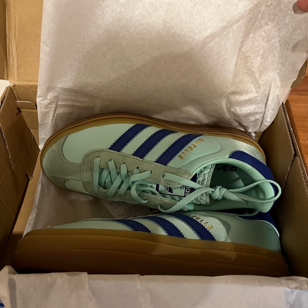 adidas Gazelle Bold platform, size 6.5, Clear Mint, NIB - Picture 13 of 14